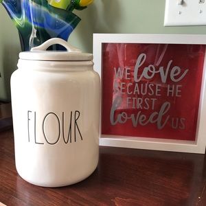 Rae Dunn flour canister